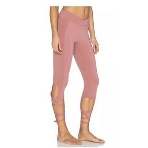 Free People Movement Mauve Turnout Tie Leggings